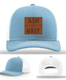 Framed in Grit – Ash & Grit Leather Patch Hat