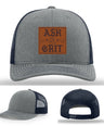Framed in Grit – Ash & Grit Leather Patch Hat