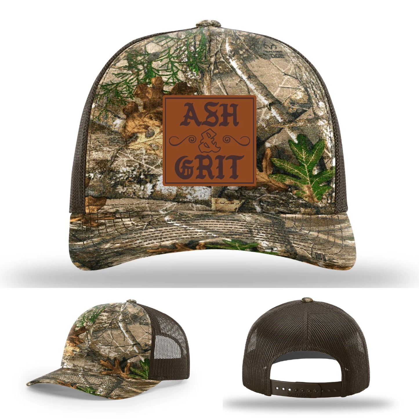 Framed in Grit – Ash & Grit Leather Patch Hat