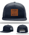 Framed in Grit – Ash & Grit Leather Patch Hat