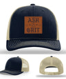 Framed in Grit – Ash & Grit Leather Patch Hat