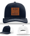 Framed in Grit – Ash & Grit Leather Patch Hat