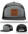 Framed in Grit – Ash & Grit Leather Patch Hat
