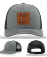 Framed in Grit – Ash & Grit Leather Patch Hat