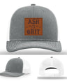 Framed in Grit – Ash & Grit Leather Patch Hat