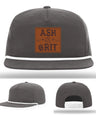 Framed in Grit – Ash & Grit Leather Patch Hat