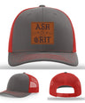 Framed in Grit – Ash & Grit Leather Patch Hat