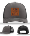 Framed in Grit – Ash & Grit Leather Patch Hat