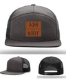 Framed in Grit – Ash & Grit Leather Patch Hat
