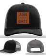 Framed in Grit – Ash & Grit Leather Patch Hat