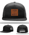 Framed in Grit – Ash & Grit Leather Patch Hat