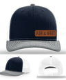 Stay Low & Flow – Ash & Grit Offset Leather Patch Hat