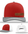 Stay Low & Flow – Ash & Grit Offset Leather Patch Hat