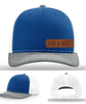 Stay Low & Flow – Ash & Grit Offset Leather Patch Hat