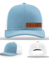 Stay Low & Flow – Ash & Grit Offset Leather Patch Hat