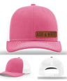 Stay Low & Flow – Ash & Grit Offset Leather Patch Hat