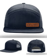 Stay Low & Flow – Ash & Grit Offset Leather Patch Hat