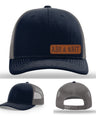 Stay Low & Flow – Ash & Grit Offset Leather Patch Hat