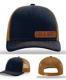 Stay Low & Flow – Ash & Grit Offset Leather Patch Hat