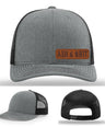 Stay Low & Flow – Ash & Grit Offset Leather Patch Hat