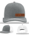 Stay Low & Flow – Ash & Grit Offset Leather Patch Hat