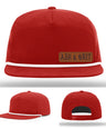 Stay Low & Flow – Ash & Grit Offset Leather Patch Hat
