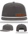 Stay Low & Flow – Ash & Grit Offset Leather Patch Hat