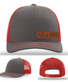 Stay Low & Flow – Ash & Grit Offset Leather Patch Hat