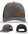 Stay Low & Flow – Ash & Grit Offset Leather Patch Hat