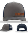 Stay Low & Flow – Ash & Grit Offset Leather Patch Hat