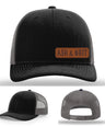 Stay Low & Flow – Ash & Grit Offset Leather Patch Hat