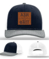 Framed in Grit – Ash & Grit Leather Patch Hat
