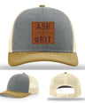 Framed in Grit – Ash & Grit Leather Patch Hat